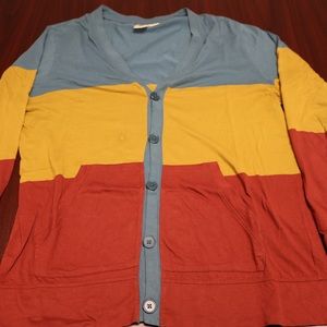 Color block cardigan